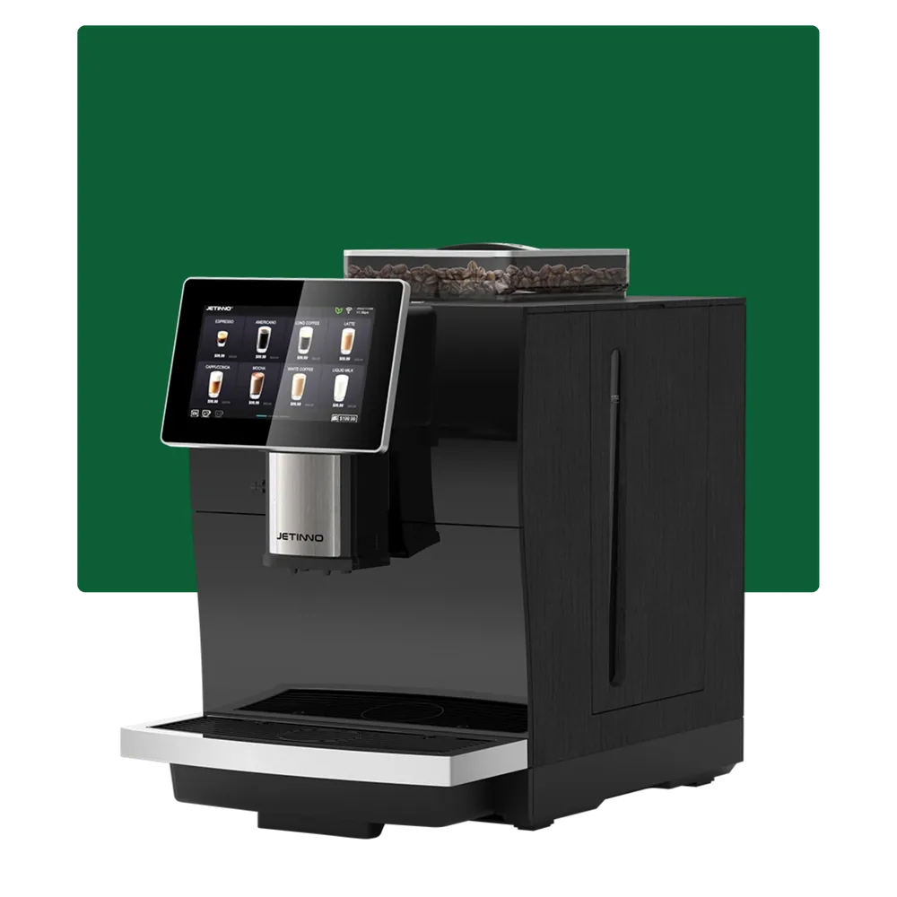 Cafetera Jetinno con pantalla táctil para alto volumen